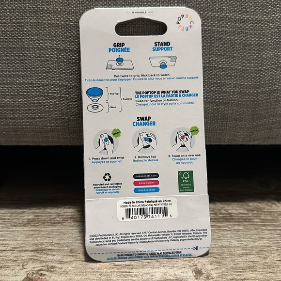 Neon popsocket with smiley faces - Picture 3 of 4